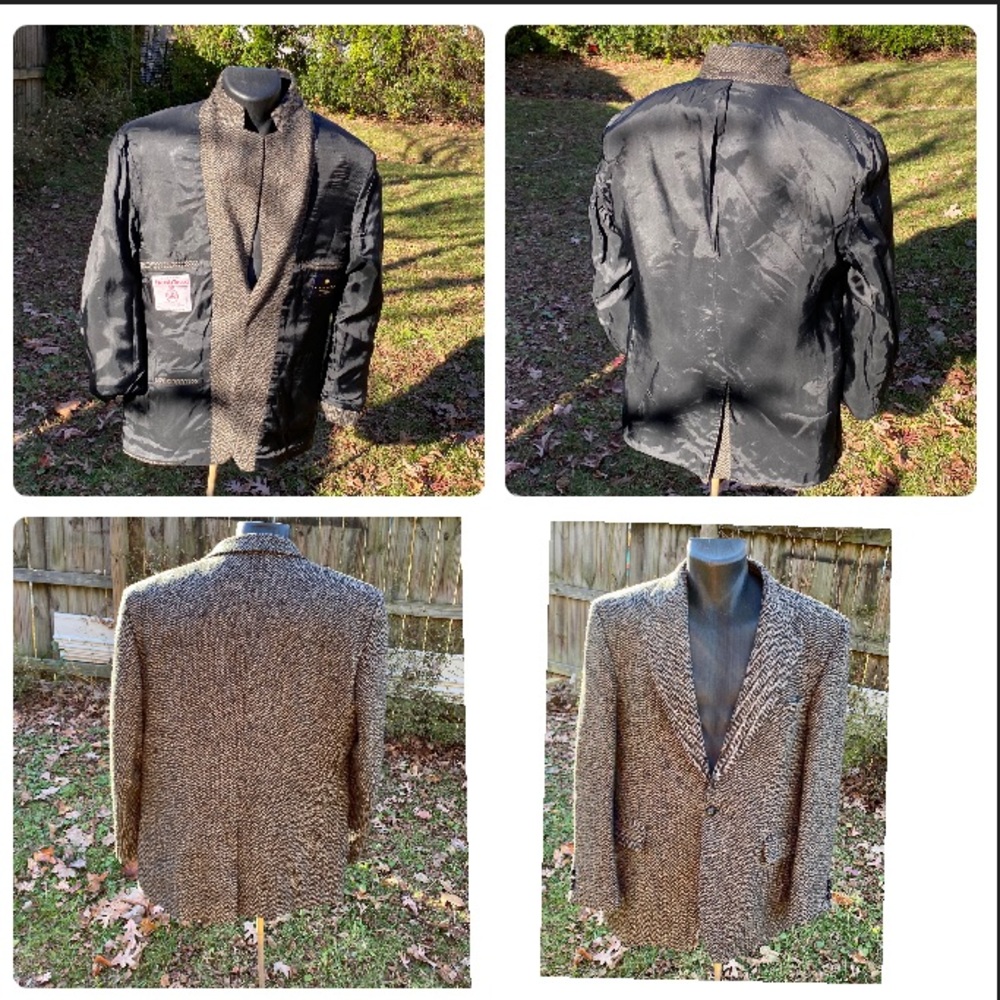 Harris Tweed Alexander London Gray Wool Sport Coat 52 - Picture 16 of 17